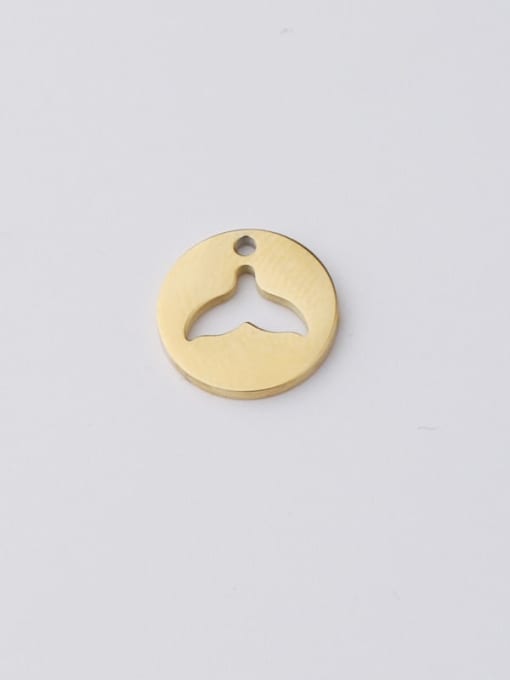 golden Stainless steel  fish tail medallion pendant