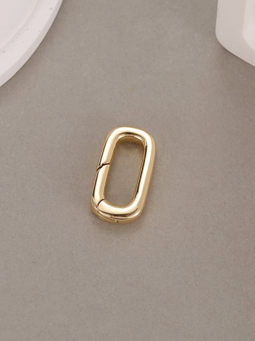 H 9243 Brass 18K Gold Plated Geometric Spring Ring Clasp