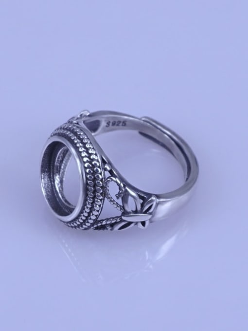 Supply 925 Sterling Silver Round Ring Setting Stone size: 10*10mm 1