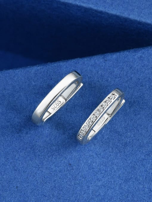 A&T Jewelry 925 Sterling Silver Cubic Zirconia Geometric Minimalist Huggie Earring