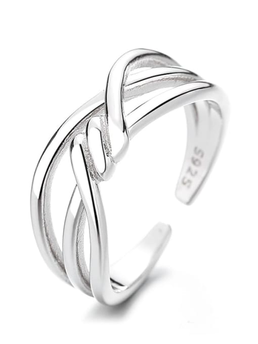 Df197 platinum about 3G 925 Sterling Silver Geometric Vintage Band Ring