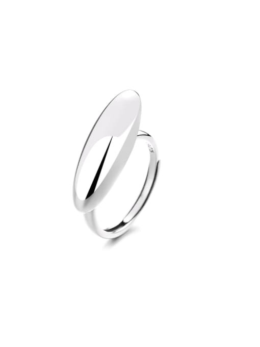 TAIS 925 Sterling Silver Geometric Minimalist Band Ring 0