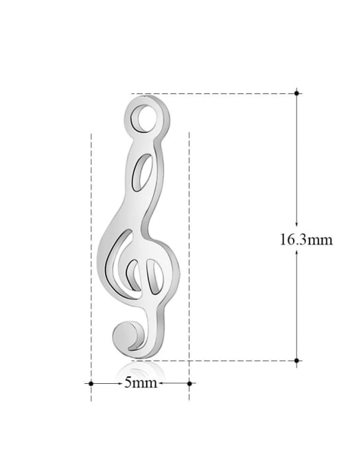 FTime Stainless steel Charm Height : 16.3mm , Width: 5.3 mm 1
