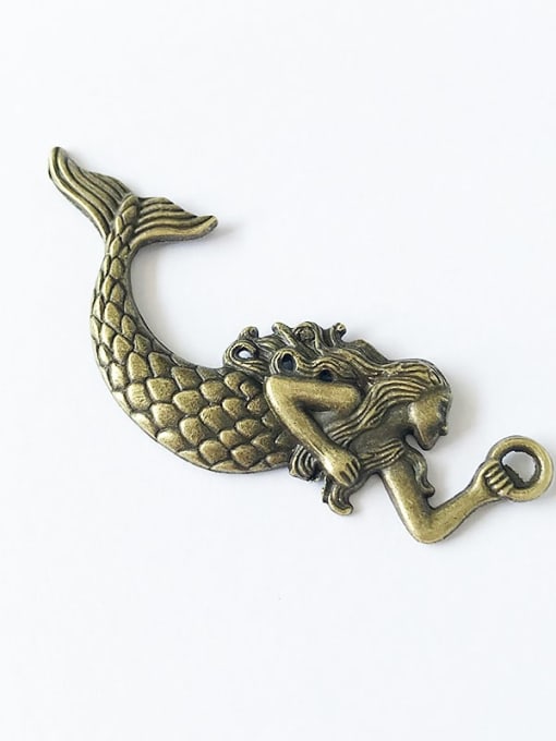 Ancient green Alloy Fish Charm Height : 7.6cm , Width: 3cm