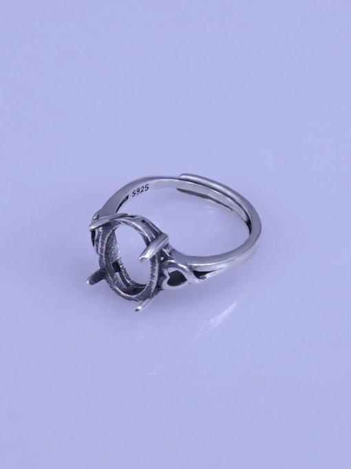 Supply 925 Sterling Silver Geometric Ring Setting Stone size: 9*12mm 1