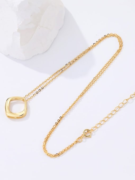 A2863 Gold 925 Sterling Silver Geometric Minimalist Necklace