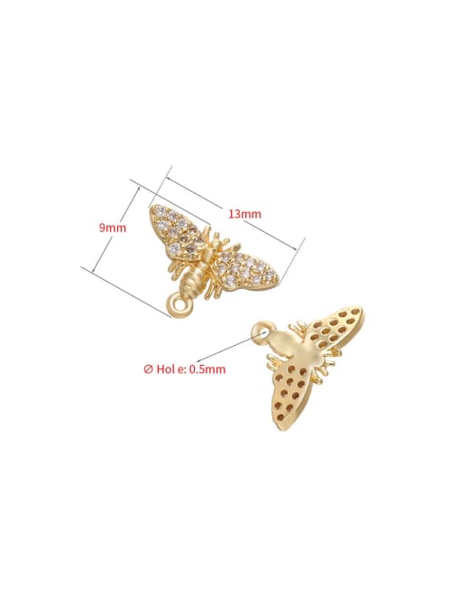 KOKO Brass Micro Inlay Butterfly Bee Pendant 1