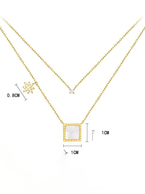 A&T Jewelry 925 Sterling Silver Geometric Minimalist Multi Strand Necklace 4