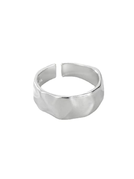 Knock face ring 925 Sterling Silver Geometric Vintage Band Ring