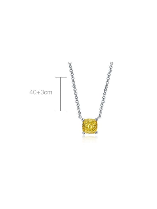 A&T Jewelry 925 Sterling Silver High Carbon Diamond Geometric Minimalist Necklace 2
