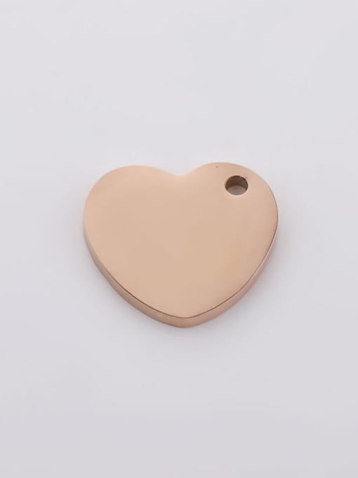 rose gold Stainless steel Heart Minimalist Pendant