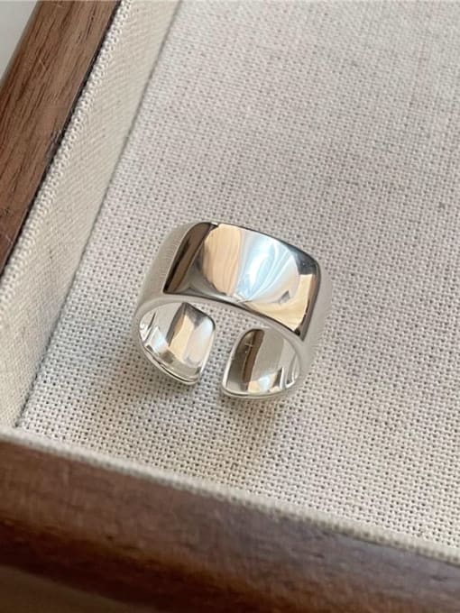 Geometric smooth ring 925 Sterling Silver Geometric Minimalist Band Ring