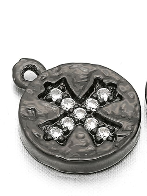 Gun black Bronze micro-set spacer pendant
