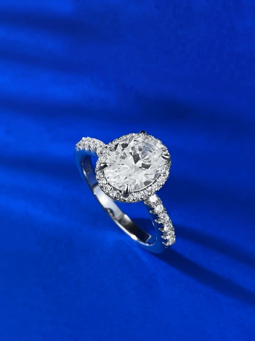M&J 925 Sterling Silver Cubic Zirconia Geometric Luxury Band Ring 0