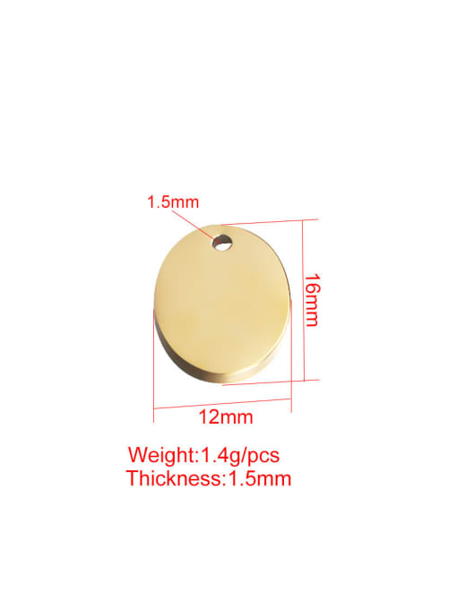 MEN PO Stainless steel oval engraving small pendant 2