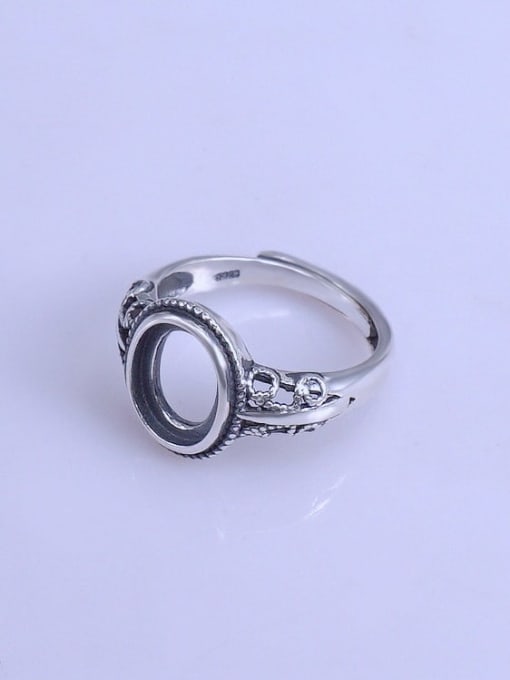 Supply 925 Sterling Silver Geometric Ring Setting Stone size: 8*10 10*12mm 1