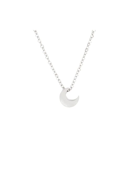 MEN PO Stainless steel Moon Minimalist Necklace 0
