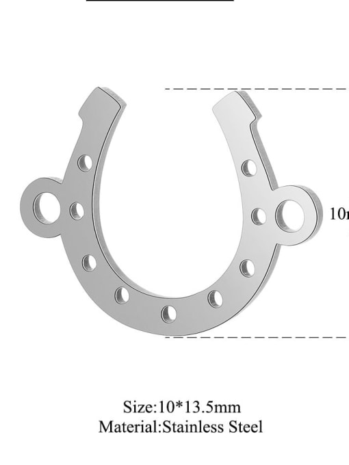 XT542S Stainless steel Charm Height : 10 mm , Width: 13.5 mm