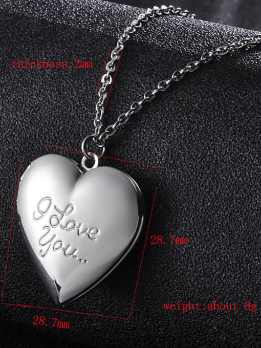 FTime Stainless steel Heart Trend Necklace 2