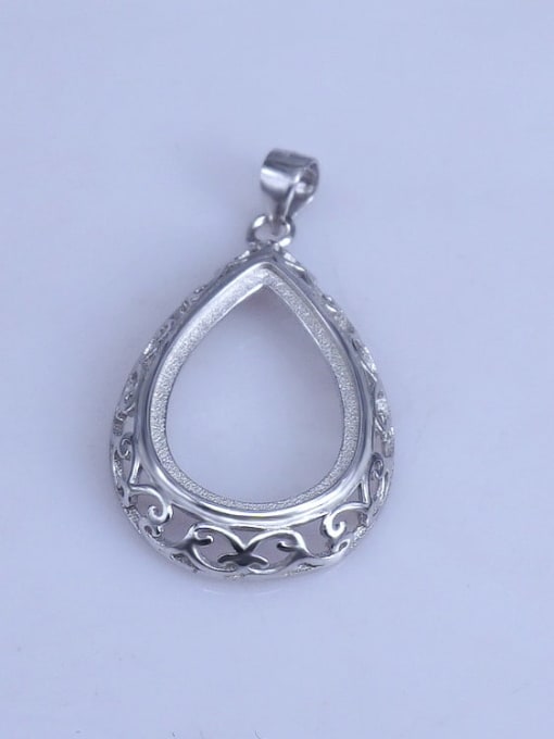 Supply 925 Sterling Silver Water Drop Pendant Setting Stone size: 14*20mm 0