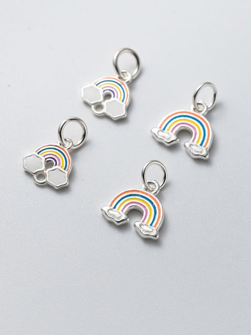 FAN 925 Sterling Silver Minimalist  Rainbow DIY Pendant