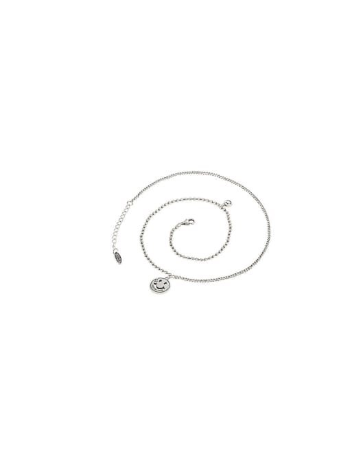 TAIS 925 Sterling Silver Smiley Vintage Necklace 0