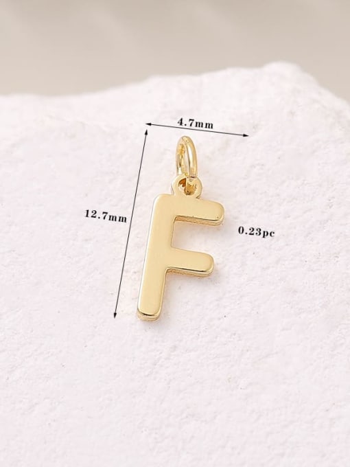 14 K gold H 11363 Brass Minimalist English  Letter  Pendant
