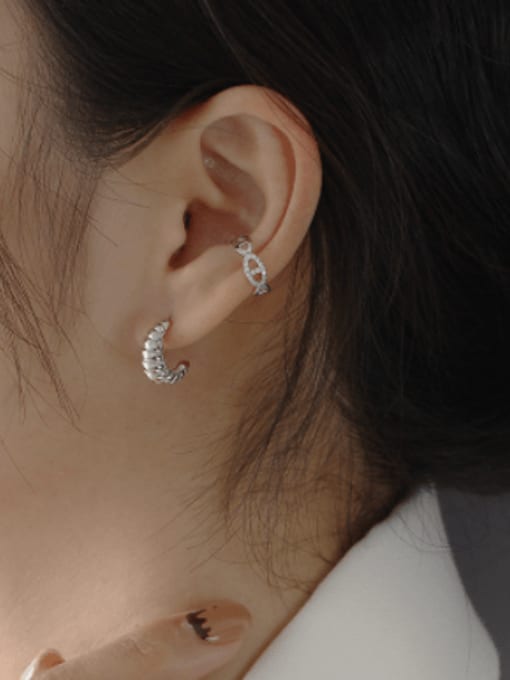 ACEE 925 Sterling Silver Geometric Minimalist Stud Earring 1