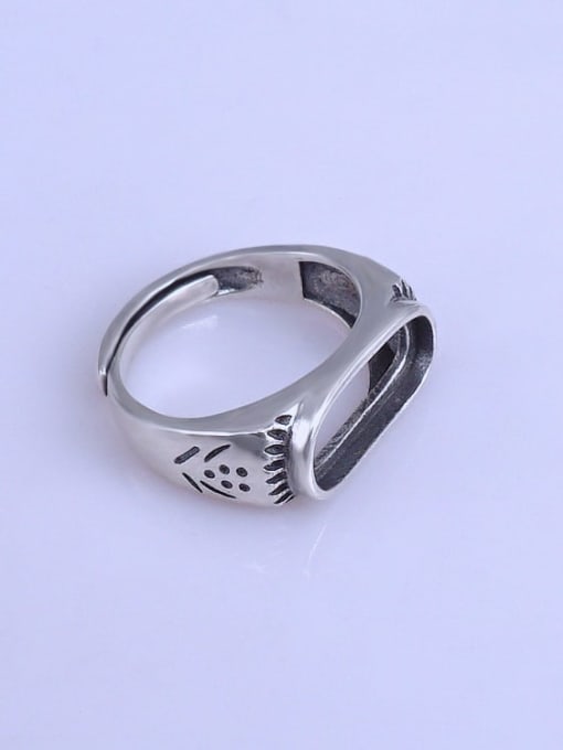 Supply 925 Sterling Silver Geometric Ring Setting Stone size: 6.5*16.5mm 2