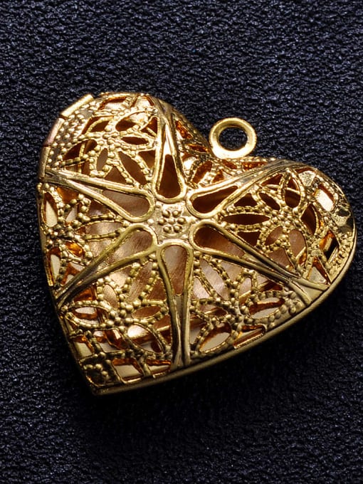 golden Copper Heart Charm Height : 25.5mm , Width: 26mm