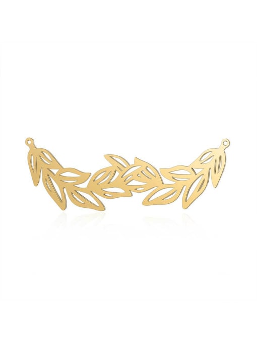 FTime Stainless steel Gold Plated Leaf Charm Height : 57 mm , Width: 22 mm 0
