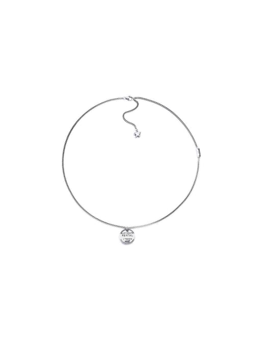 036L10.1g 925 Sterling Silver Geometric Vintage Necklace