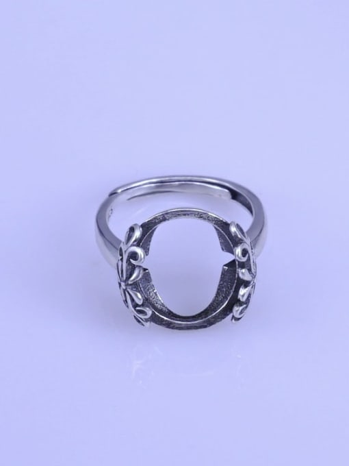 Supply 925 Sterling Silver Geometric Ring Setting Stone size: 13*15mm 0