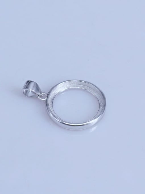 Supply 925 Sterling Silver Round Pendant Setting Stone size: 15*15mm 2