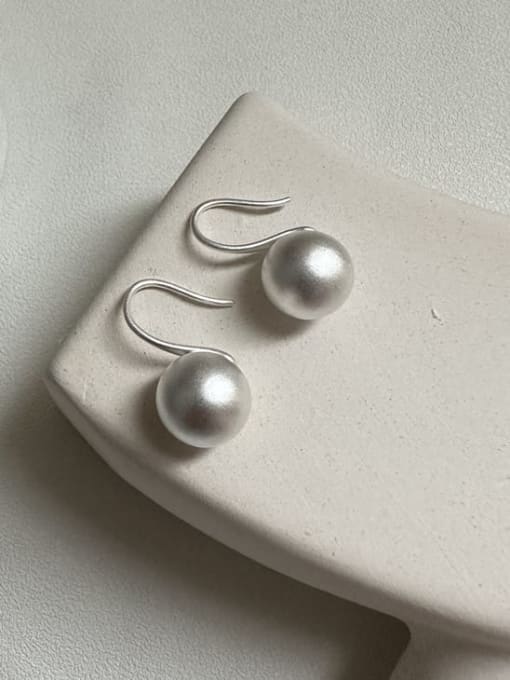 ARTTI 925 Sterling Silver Imitation Pearl Geometric Minimalist Hook Earring 2