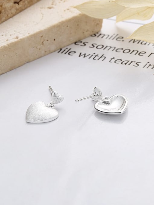 TAIS 925 Sterling Silver Heart Trend Stud Earring 3