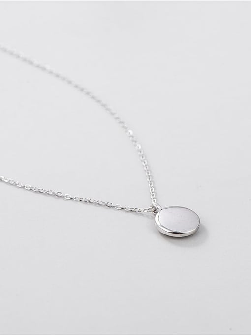 Round Necklace 925 Sterling Silver Round Minimalist Necklace