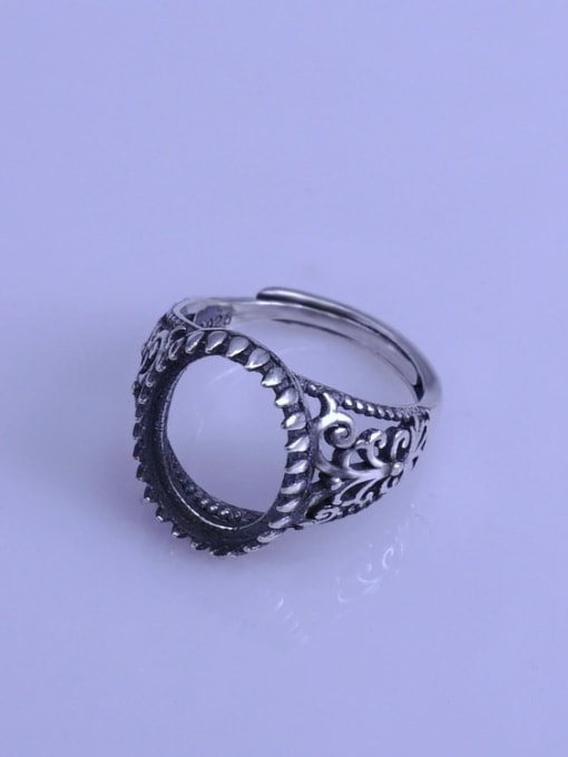 Supply 925 Sterling Silver Geometric Ring Setting Stone size: 11*15mm 1