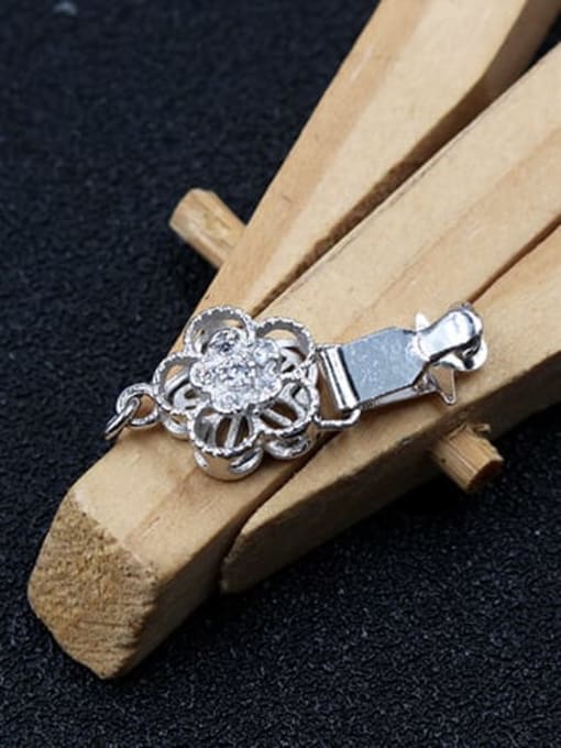CYS 925 Sterling Silver Flower Fold Over Clasp 3
