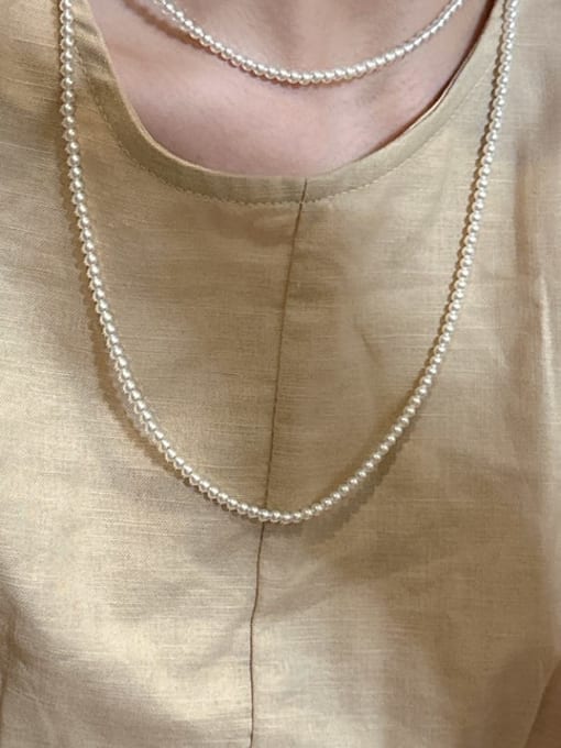 ARTTI 925 Sterling Silver Bead Minimalist Beaded Necklace 2