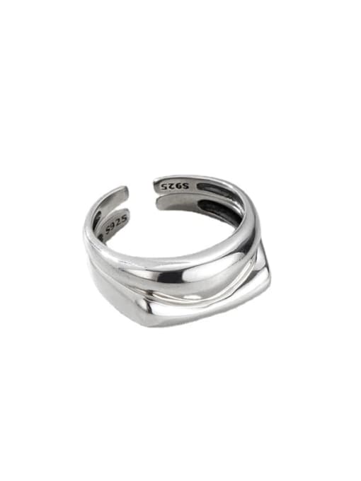 ARTTI 925 Sterling Silver Irregular Minimalist Band Ring 3