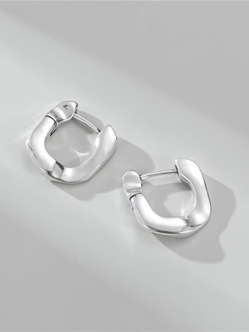 ARTTI 925 Sterling Silver Geometric Minimalist Huggie Earring 2