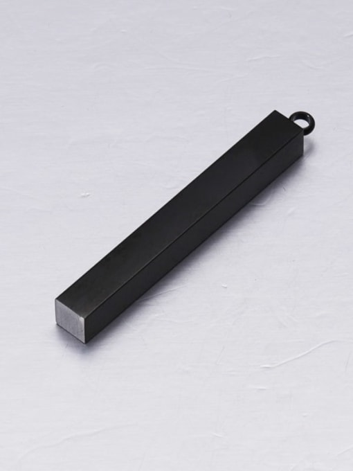 black Stainless steel Rectangle Minimalist Pendant