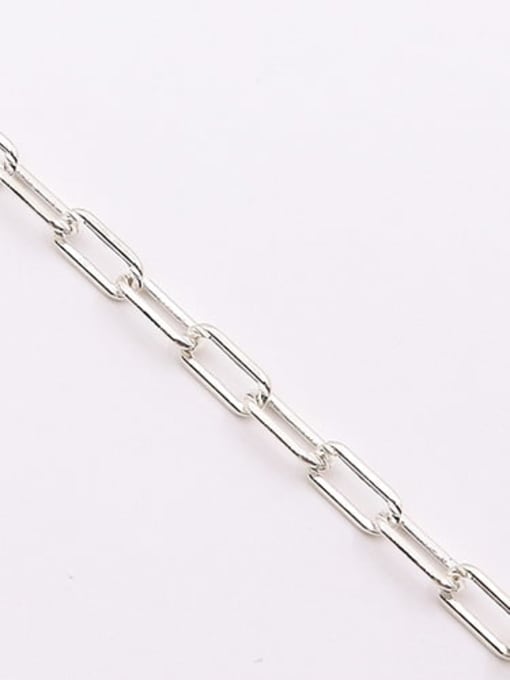 Style 1 plain silver (100cm) S925 sterling silver ins cold wind neutral square cross chain