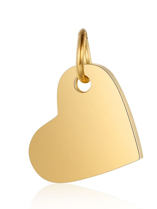 XT618 2 Stainless steel Heart Charm Height :10.5mm , Width: 14 mm