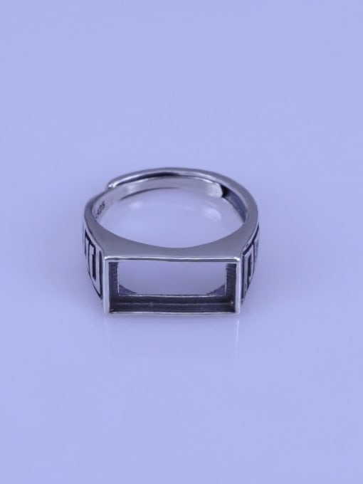Supply 925 Sterling Silver Rectangle Ring Setting Stone size: 7*14mm 2