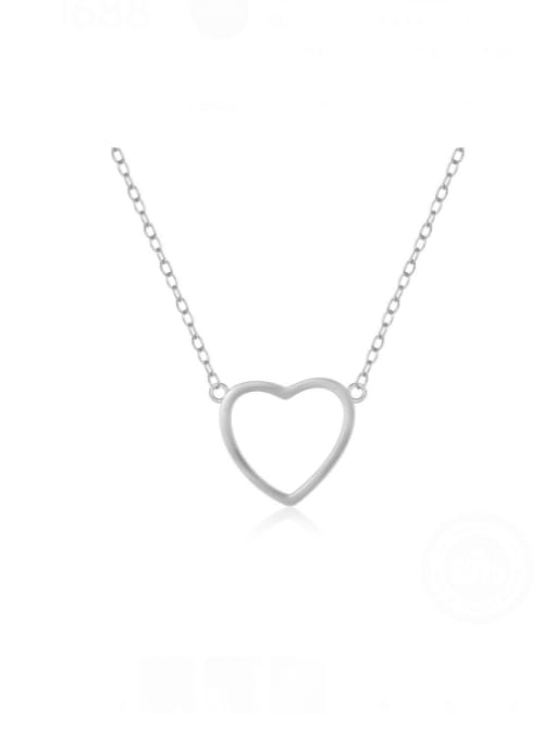 YUANFAN 925 Sterling Silver Heart Minimalist Necklace 2