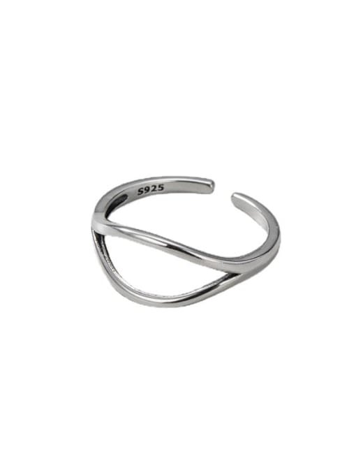 ARTTI 925 Sterling Silver Geometric Minimalist Band Ring 3