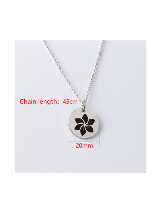 MEN PO Stainless steel Flower Minimalist Necklace 2