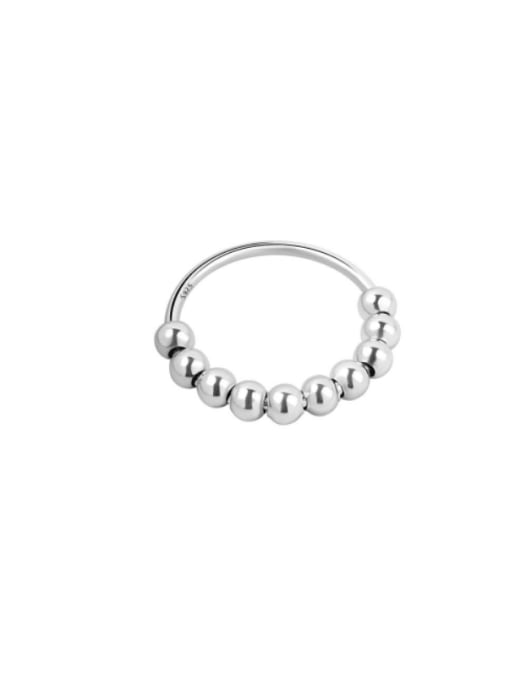PNJ-Silver 925 Sterling Silver Round Minimalist Bead Ring